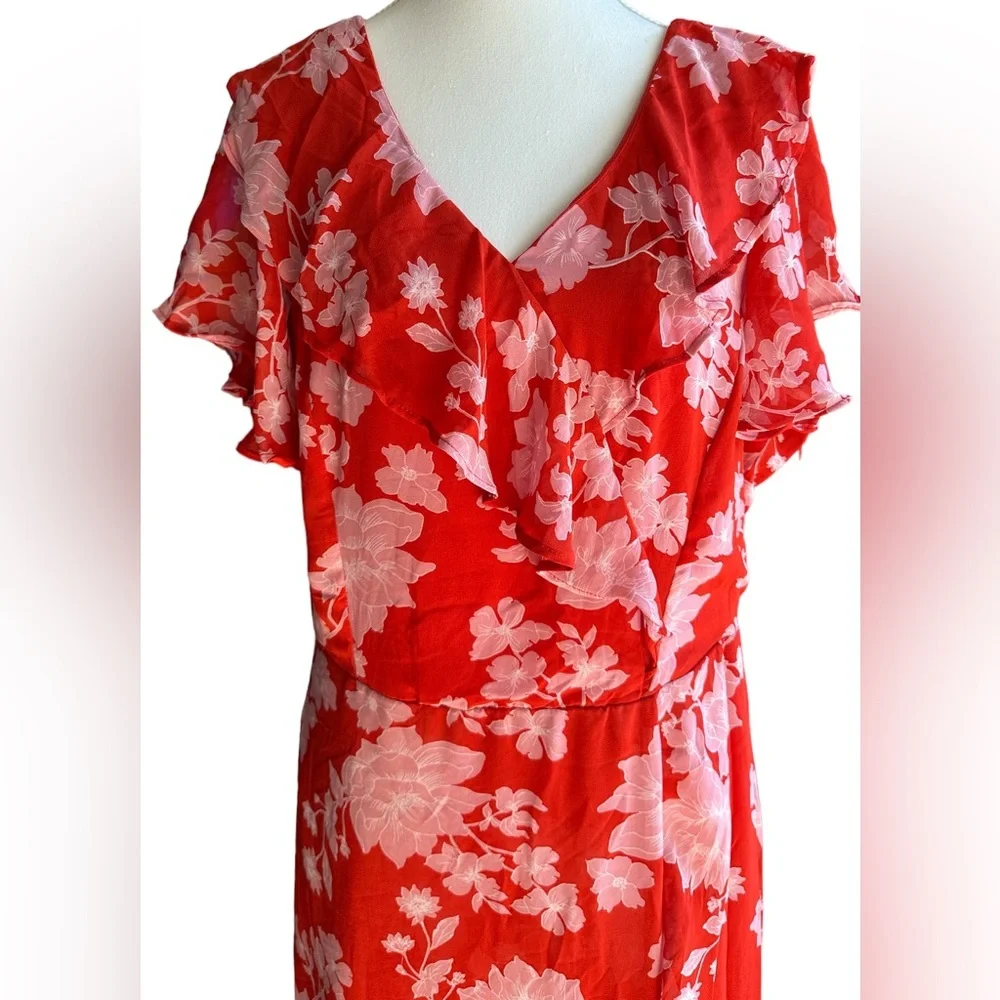 Autograph Red floral Size 16 - New no tag - Picture 5 of 5
